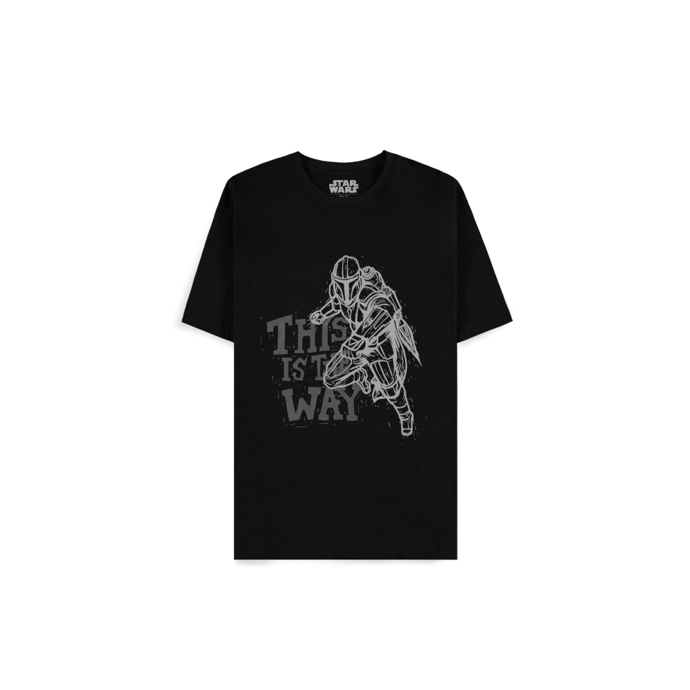 Disney Star Wars The Mandalorian - Din Djarin Herren T-Shirt - Schwarz